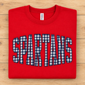 Spartans Gingham Sweatshirt