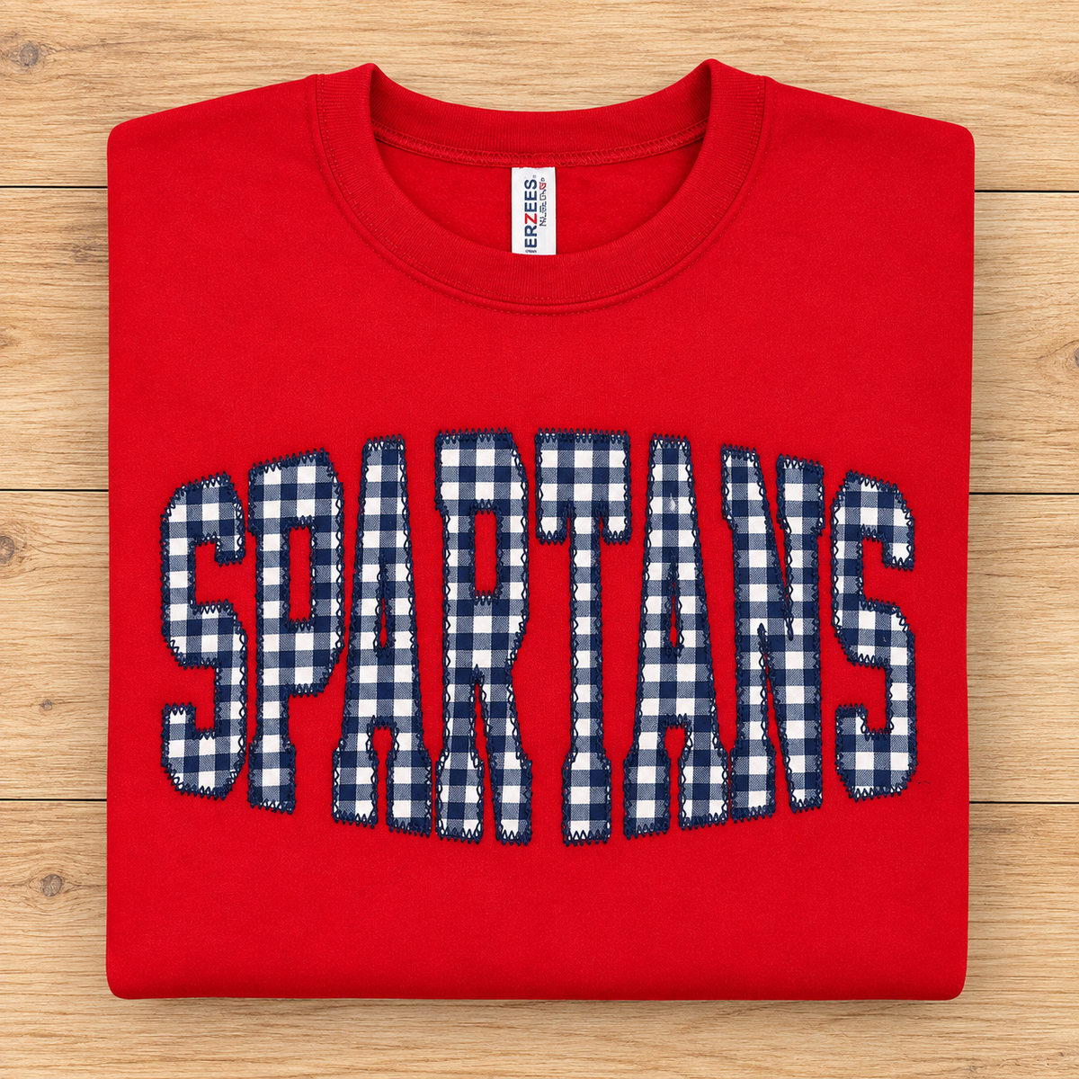 Spartans Gingham Sweatshirt