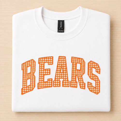 Bears Gingham Sweatshirt