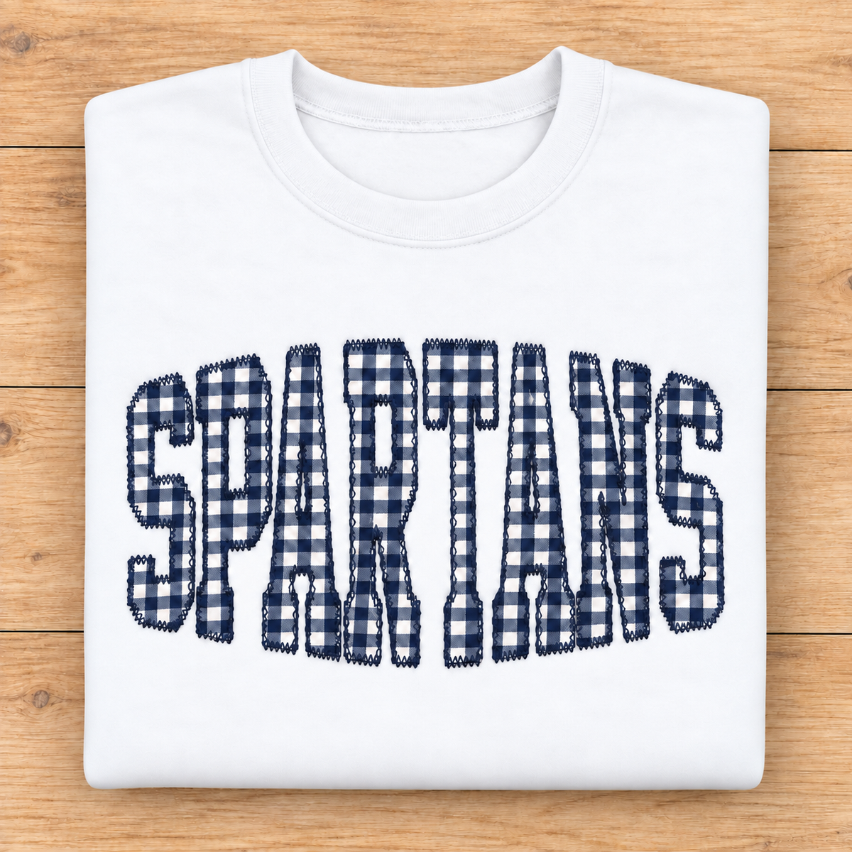 Spartans Gingham Sweatshirt