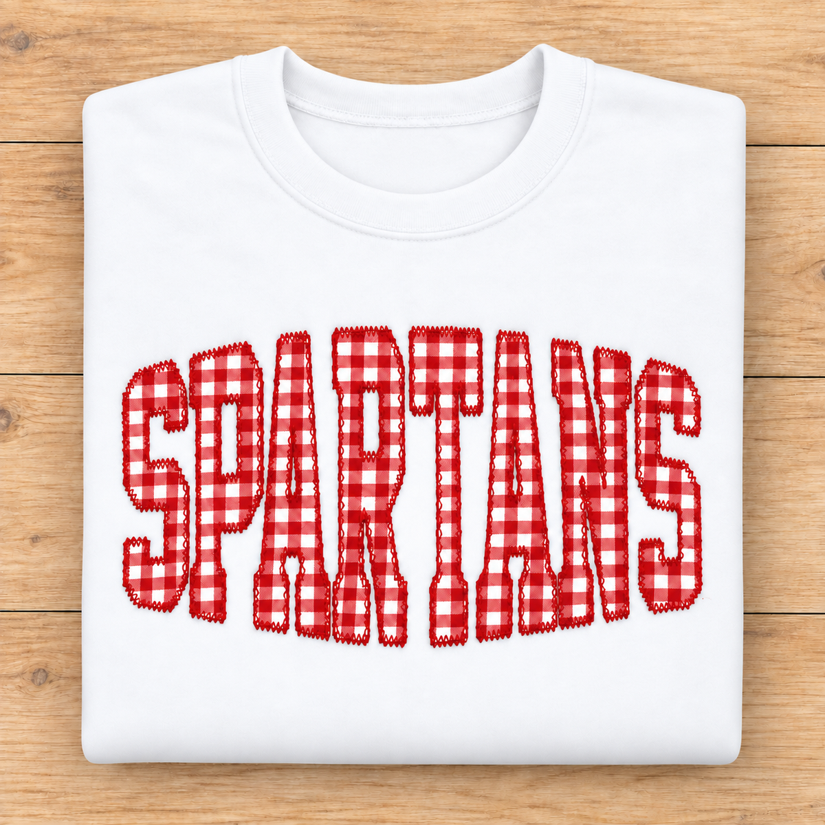 Spartans Gingham Sweatshirt